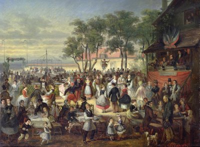 Une fête à Saint-Cloud vers 1860 - Edouard Vaumort